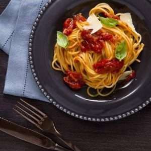 Spaghetti z rozgrzewającym sosem
